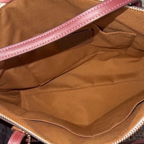 Coach Cream and Pink Bow Tote - Picture 6 of 6